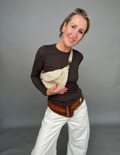 Load image into Gallery viewer, Stone Leopard Print Woven Large Crossbody Waist Bag
