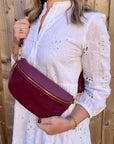 Large Burgundy Crossbody/ Waist Bag
