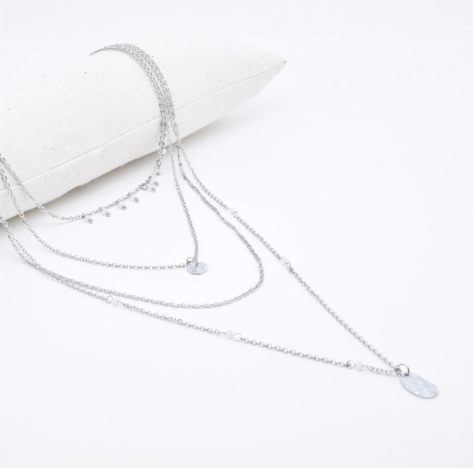 Silver 4 Layer Necklace