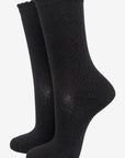 Black Glitter Socks