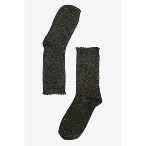 Black & Silver Glitter Socks