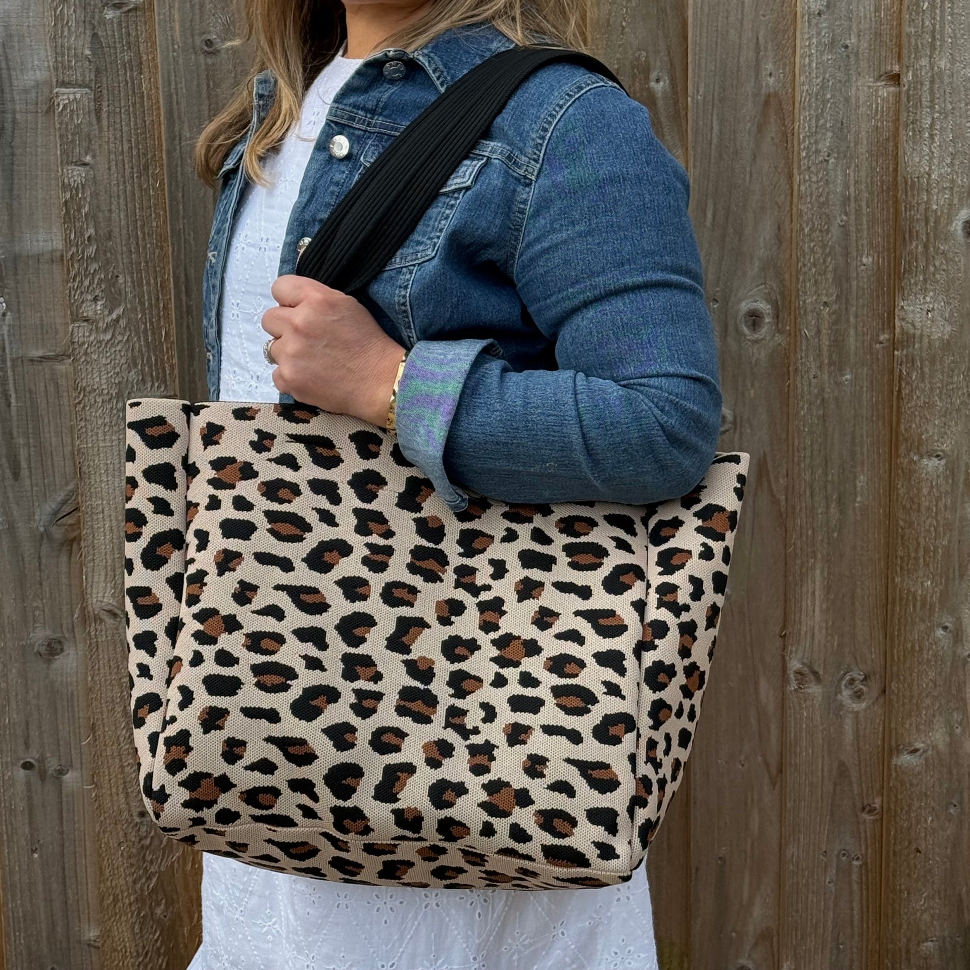 Taupe Leopard Tote Bag – Amelia Rose Accessories