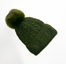 Load image into Gallery viewer, Khaki Knitted Pom Pom Hat

