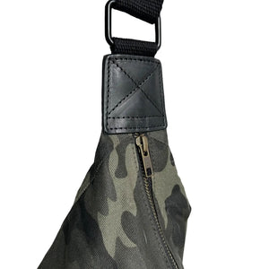 Khaki Camo Print Large Crossbody Bum Bag