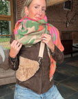Beige Shearling Large Crossbody Bum Bag