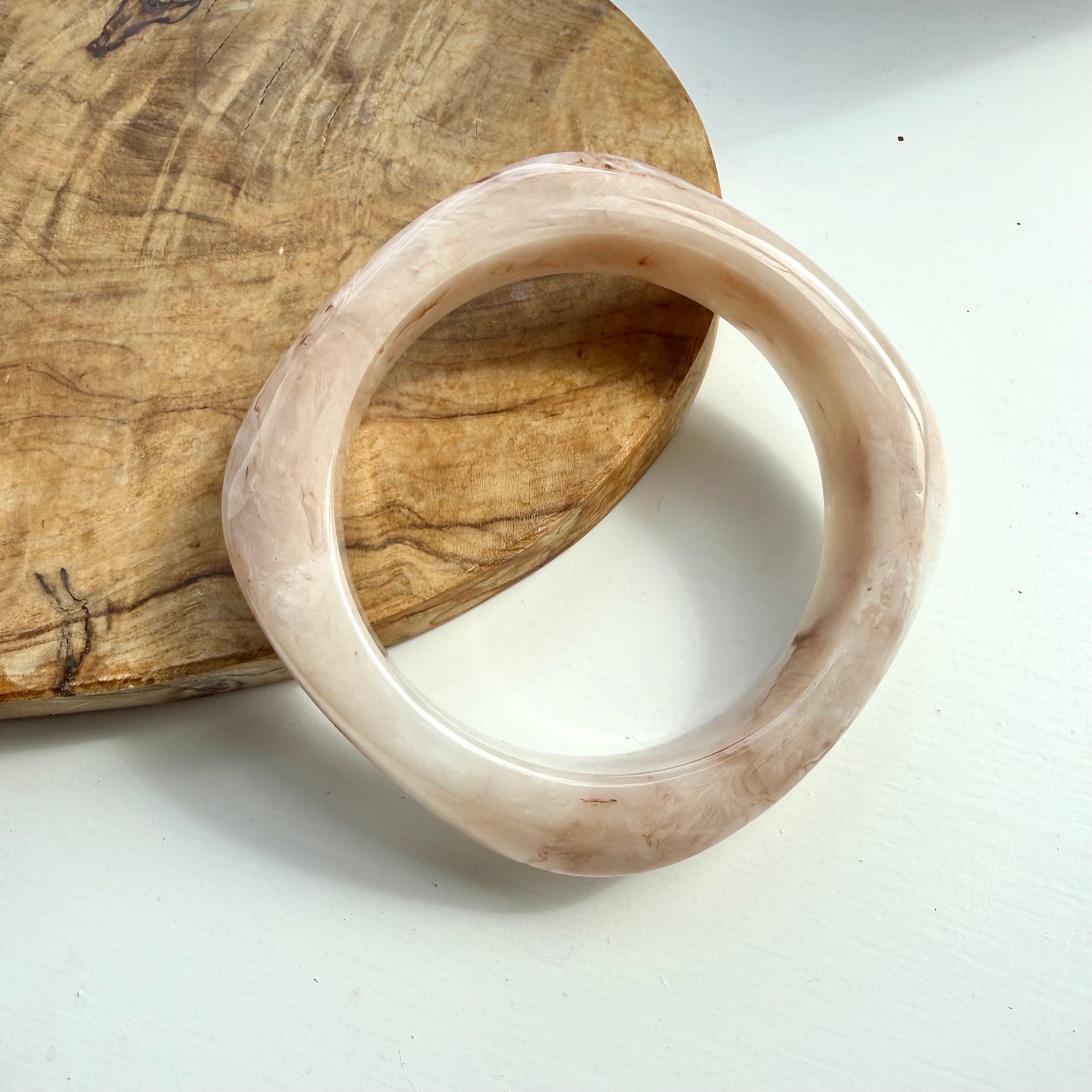 Blush Chunky Resin Bangle