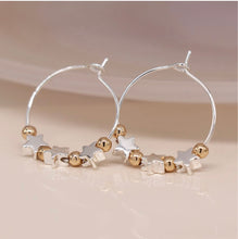 Load image into Gallery viewer, Mixed Metal Bead &amp; Star Earrings
