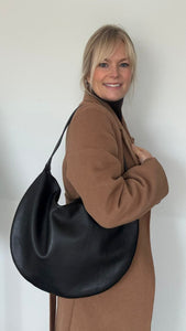 Black Slouchy Tote Bag