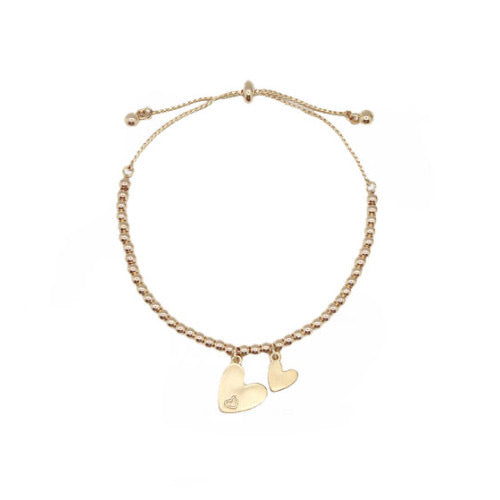 Gold Heart Adjustable Bracelet