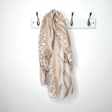 Charger l&#39;image dans la galerie, Pale Mocha Leopard &amp; Zebra Print Scarf
