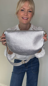 Silver Crossbody Bag