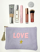 Load image into Gallery viewer, Lilac LOVE Make Up Bag
