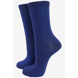 Blue Glitter Socks