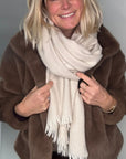 Preorder for dispatch w/c 10/11 - Cream Blanket Scarf