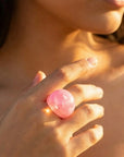 Bright Pink Resin Ring