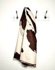Dark Brown Cow Print Blanket Scarf