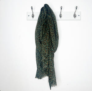 Khaki Small Animal Print Scarf