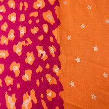 Load image into Gallery viewer, Pink &amp; Orange Animal Print Star Scarf
