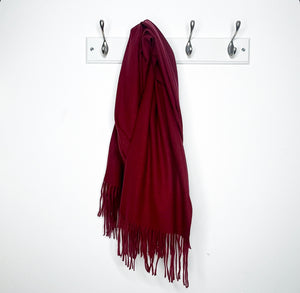 Burgundy Plain Blanket Scarf