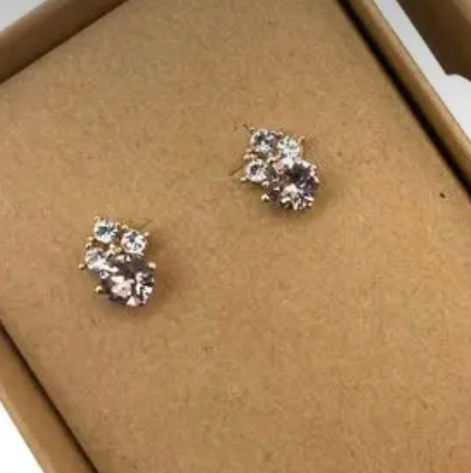 Crystal Vintage Stud Earrings