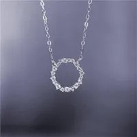 Silver Sparkle Circle Necklace