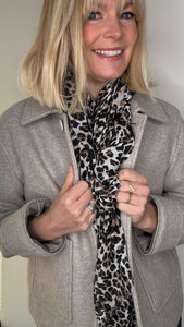 Mocha Animal Print Scarf