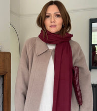 Load image into Gallery viewer, Burgundy Plain Blanket Scarf
