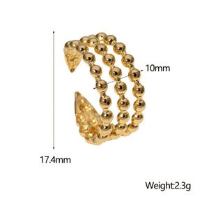 Silver Dots Adjustable Ring