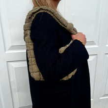 Carregar imagem no visualizador da galeria, Khaki Quilted Fabric Small Shoulder/ Crossbody Bag
