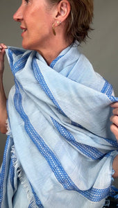 Blue Stripe Scarf