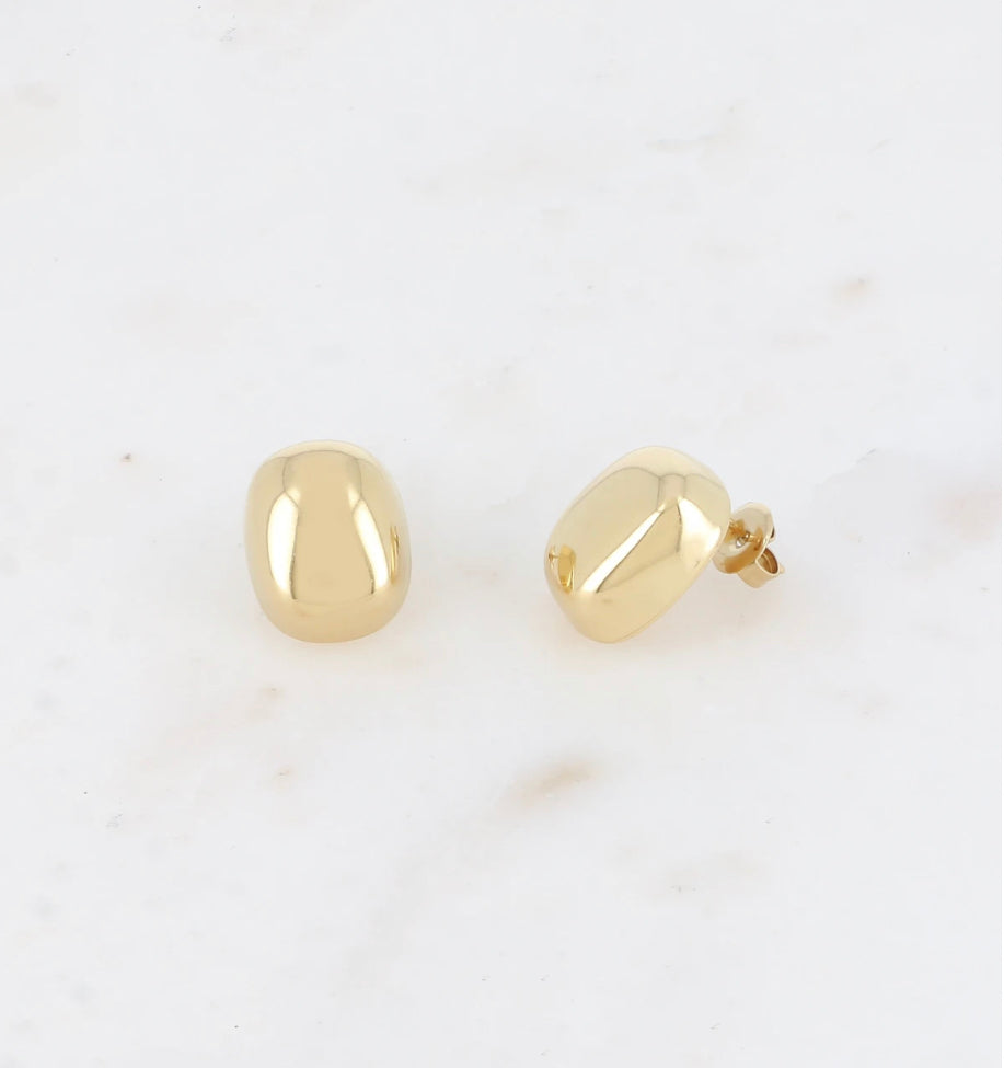 Gold Nugget Stud Earrings