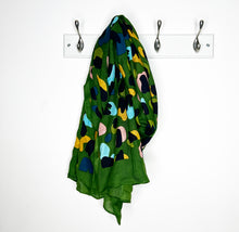 Load image into Gallery viewer, Green &amp; Bright Camo Print Scarf
