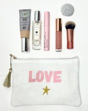 Load image into Gallery viewer, White LOVE Make Up Bag
