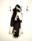 Preorder for dispatch w/c 6/10 - Black Cow Print Blanket Scarf