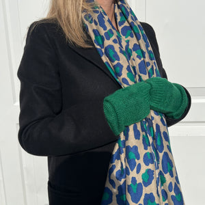 Bright Green Long Wrist Warmers