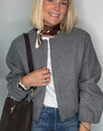 Dark Brown Suede Bucket Bag