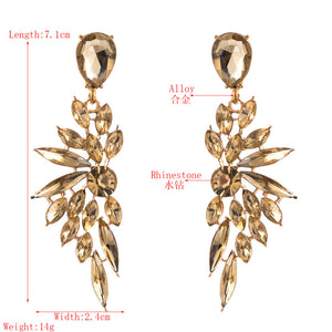 Gold Crystal Drop Earrings