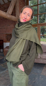 Khaki Plain Blanket Scarf