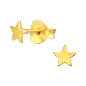 Gold Star Stud Earrings