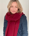 Burgundy Plain Blanket Scarf
