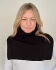 Black Knitted Rollneck/ Collar
