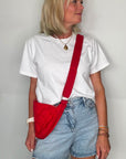 Red Quilted Crossbody Bag