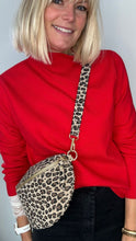 Load image into Gallery viewer, Suede Large Leopard Crossbody/ Waist Bag
