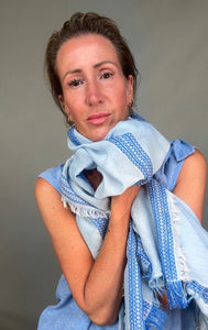 Blue Stripe Scarf