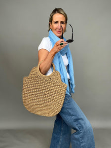 Round Handled Straw Bag
