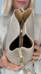 Preorder for dispatch w/c 4/11 - Pale Taupe Leather Bucket Bag