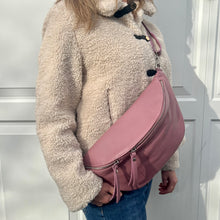 Load image into Gallery viewer, Dusky Pink Large Crossbody Bum Bag

