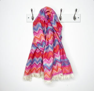 Bright Multi-Colour Chevron Scarf