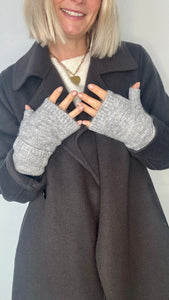 Light Grey Fingerless Mittens