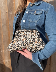 Leopard Knitted Cloud Bag